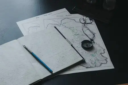 Notebook and pen used to plan local SEO content